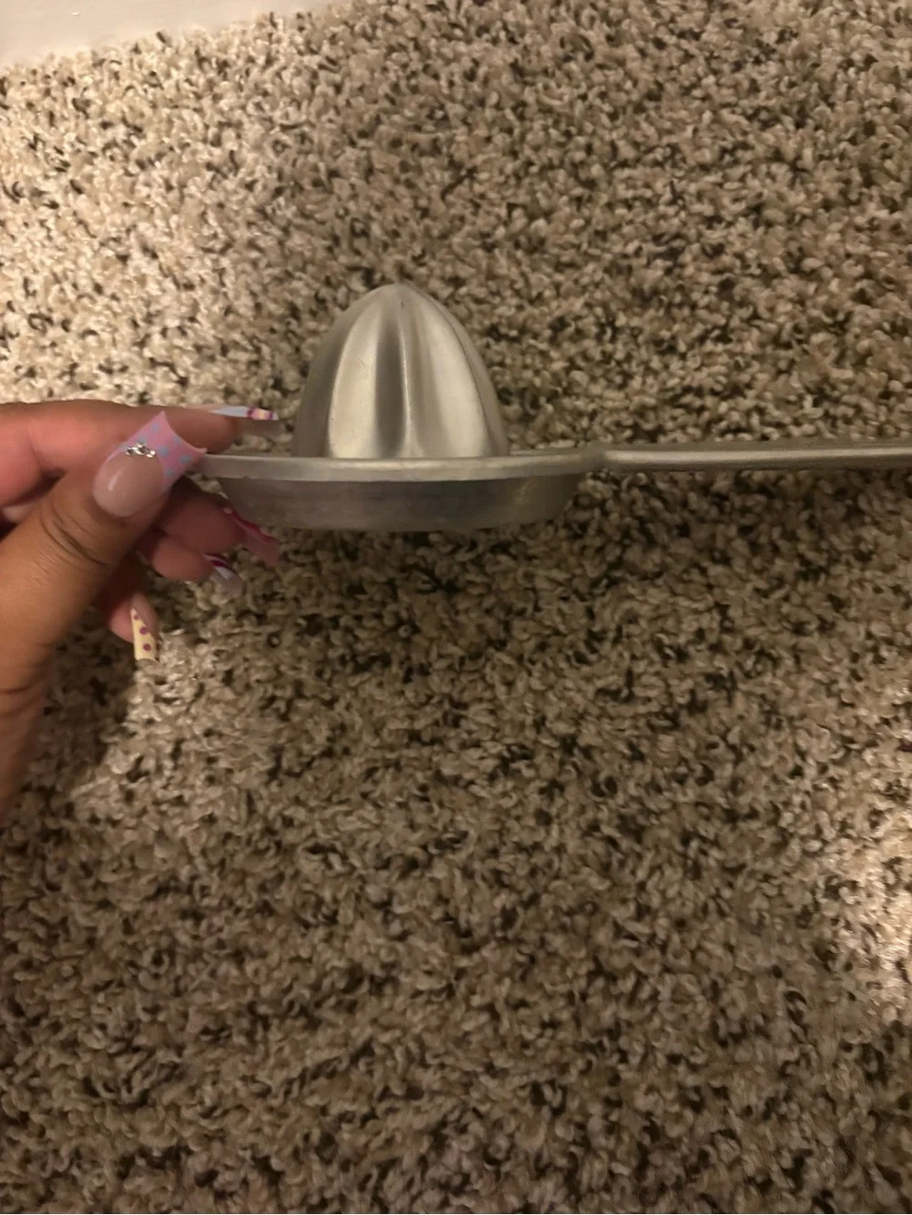 Aluminum Handheld Citrus Juicer - Silver